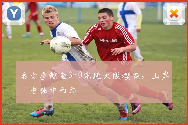 名古屋鲸鱼3-0完胜大阪樱花，山岸祐也独中两元